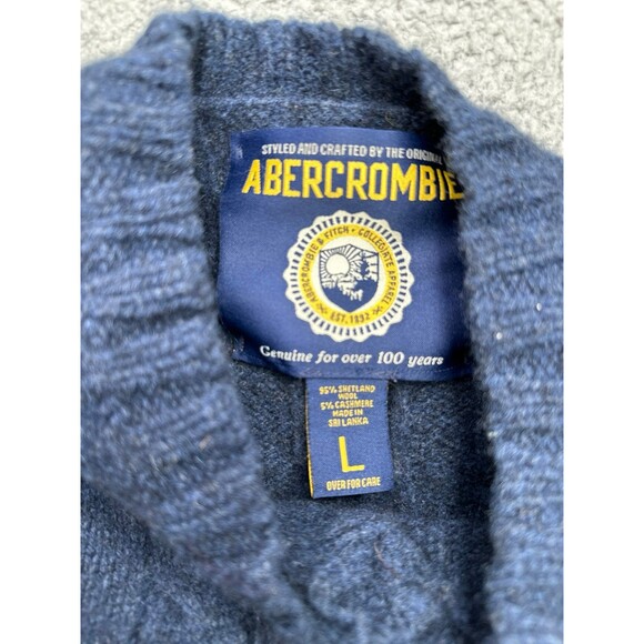 Abercrombie & Fitch wool cashmere v neck Sweater Sz large - Picture 4 of 5